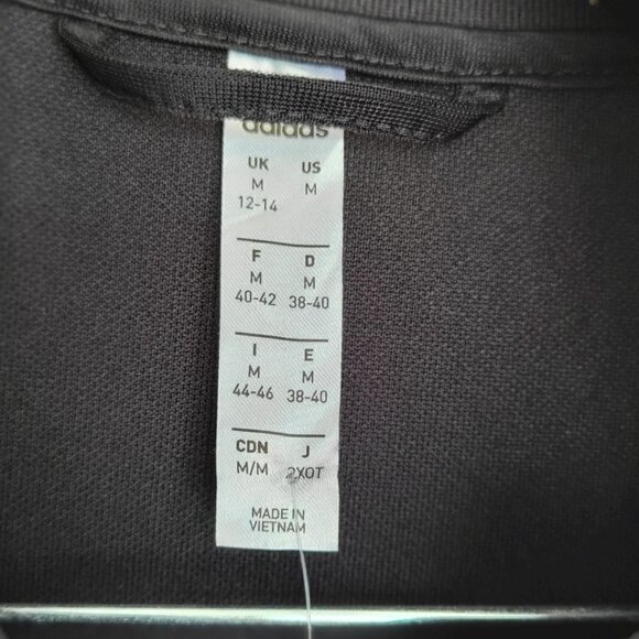 Adidas Women's Stripped Climate Track Black Jacket Size M - Picture 6 of 11